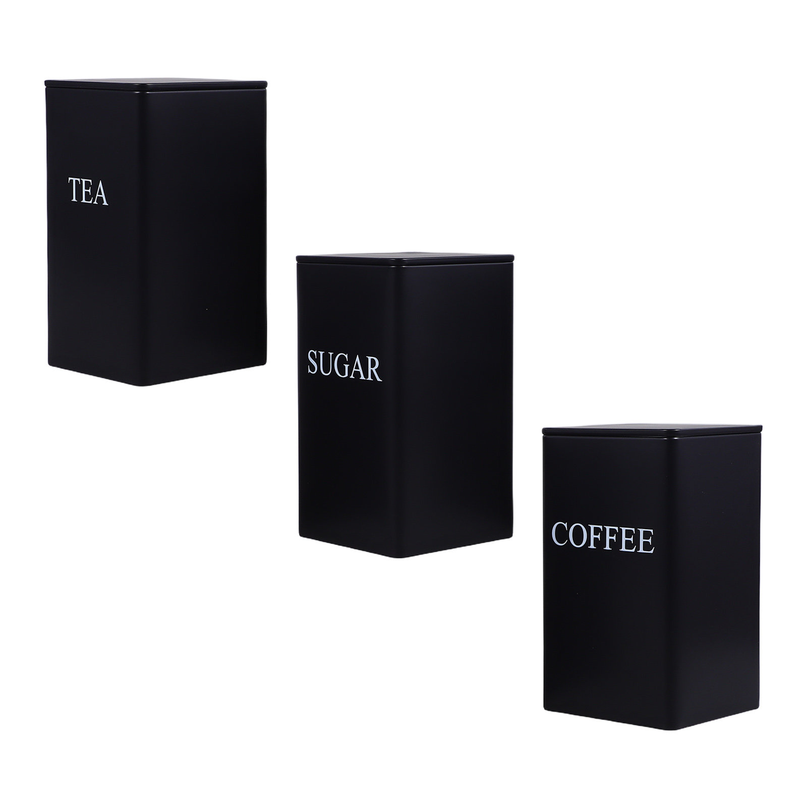 Coffee Tea And Sugar Set - مجموعة من 3 قطع لتخزين المطبخ،