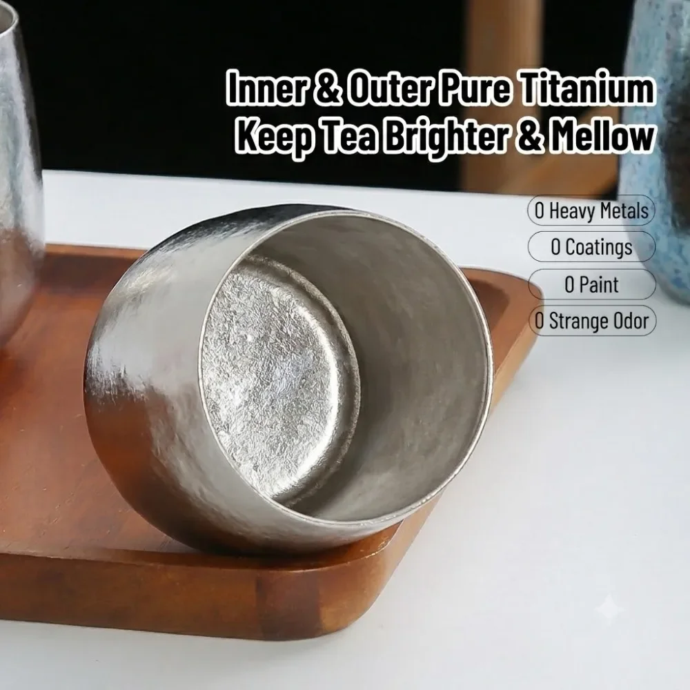 Xbloom Coffee Tea - كوب قهوة من التيتانيوم النقي مزدوج