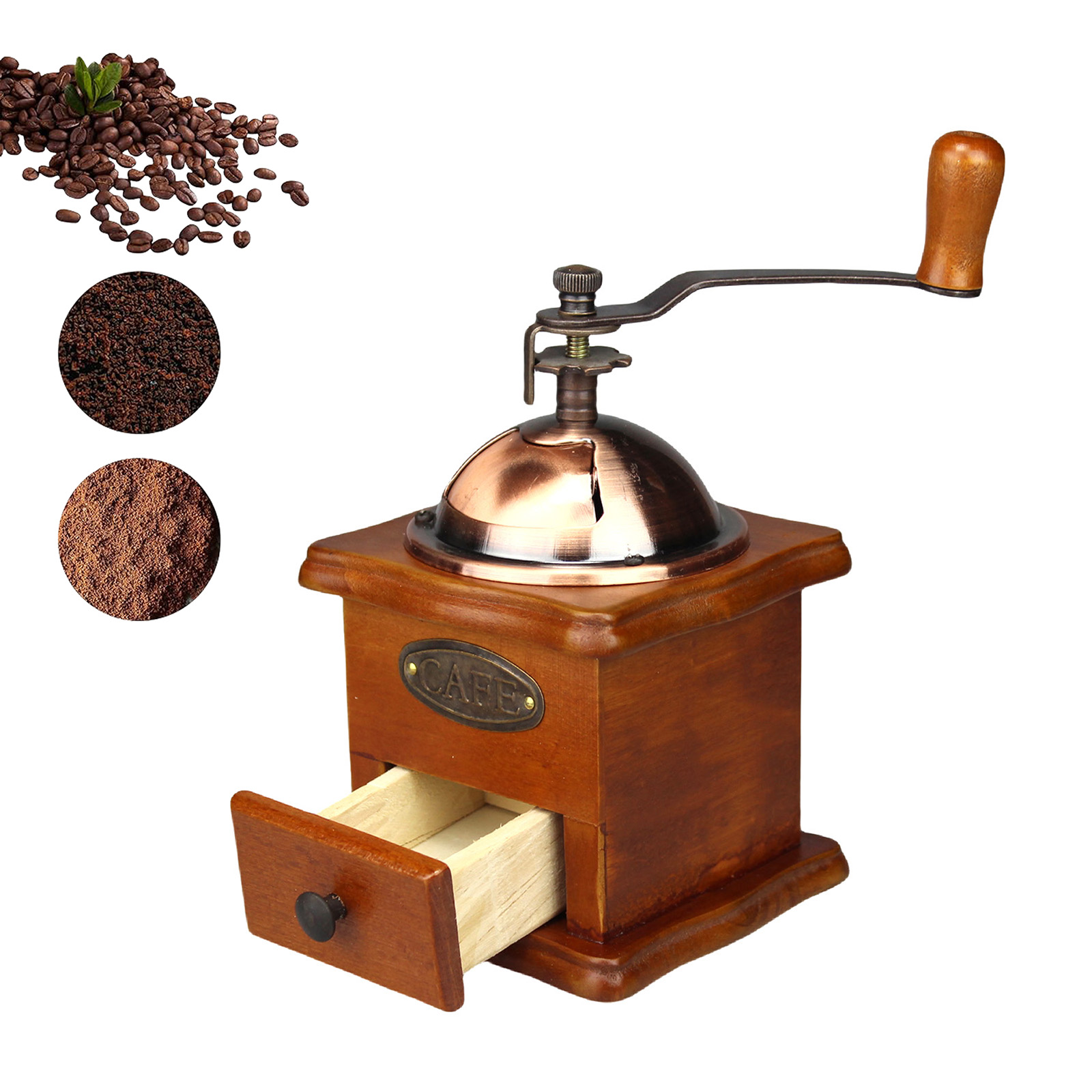 Burr Hand Grinder - مطحنة قهوة يدوية عتيقة ، كرنك