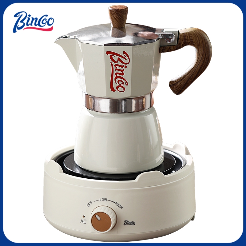 Moka Pot Stove - وعاء Bincoo Moka وموقد كهربائي كومبو