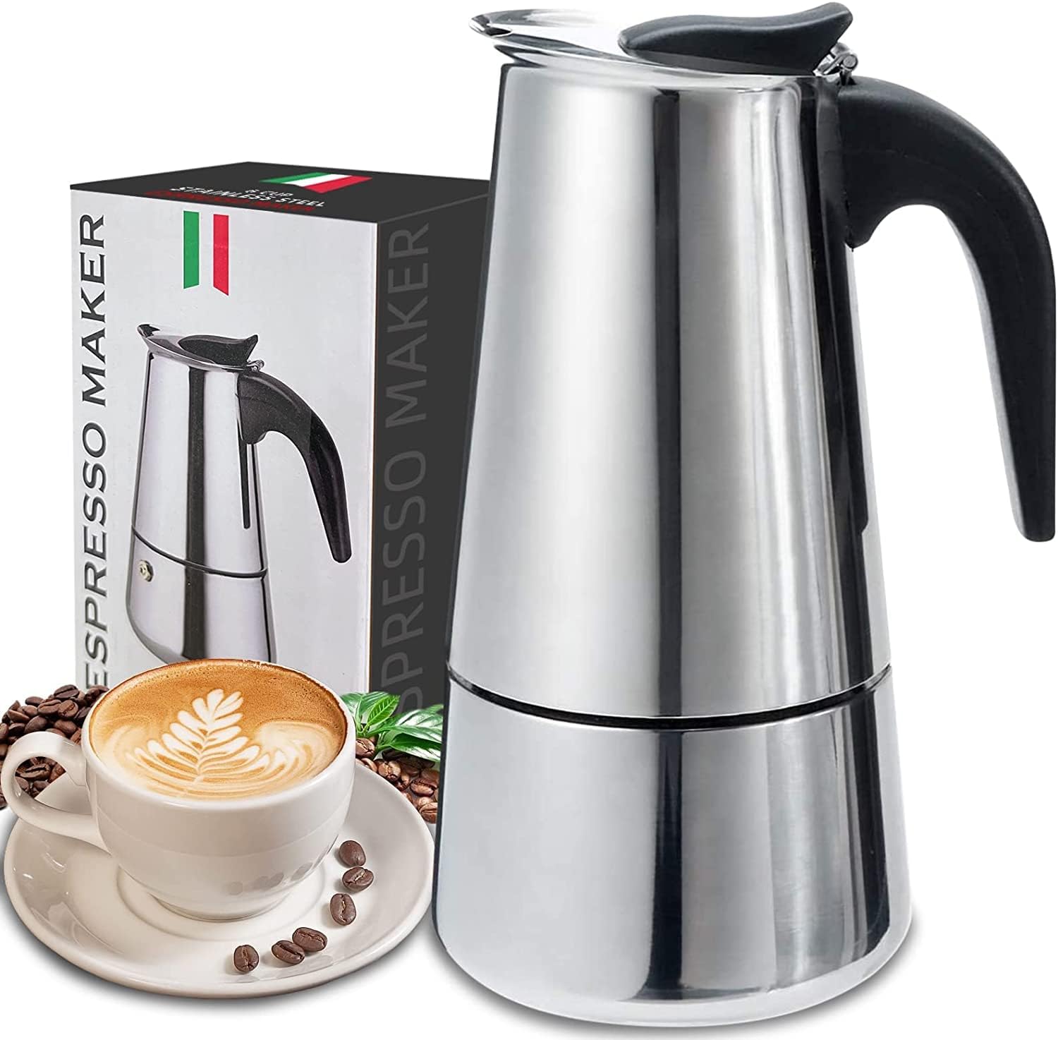 Moka Pot Stove - 4/أكواب-ماكينة صنع قهوة موكا