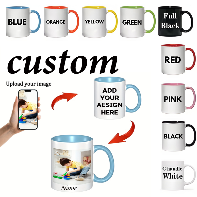 كوب مخصص بالاسم والصورة والنص  - مراجعة Coffee Tea Images وسعره