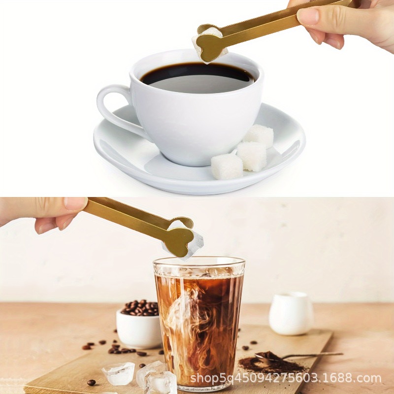 4/6 قطعة ملقط صغير على شكل قلب - مراجعة Coffee Tea And Sugar Set وسعره