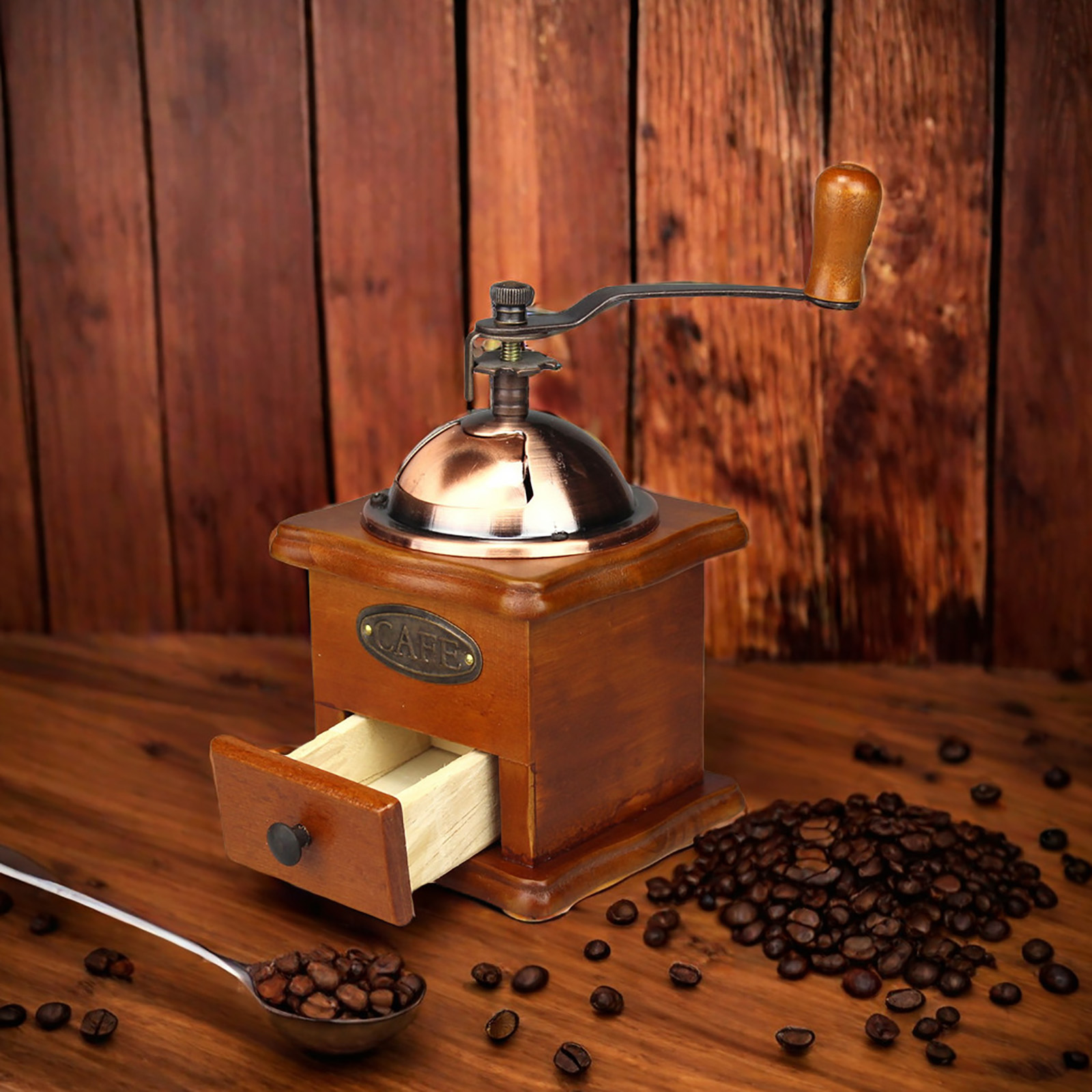 مطحنة قهوة يدوية عتيقة ، كرنك  - مراجعة Burr Hand Grinder وسعره