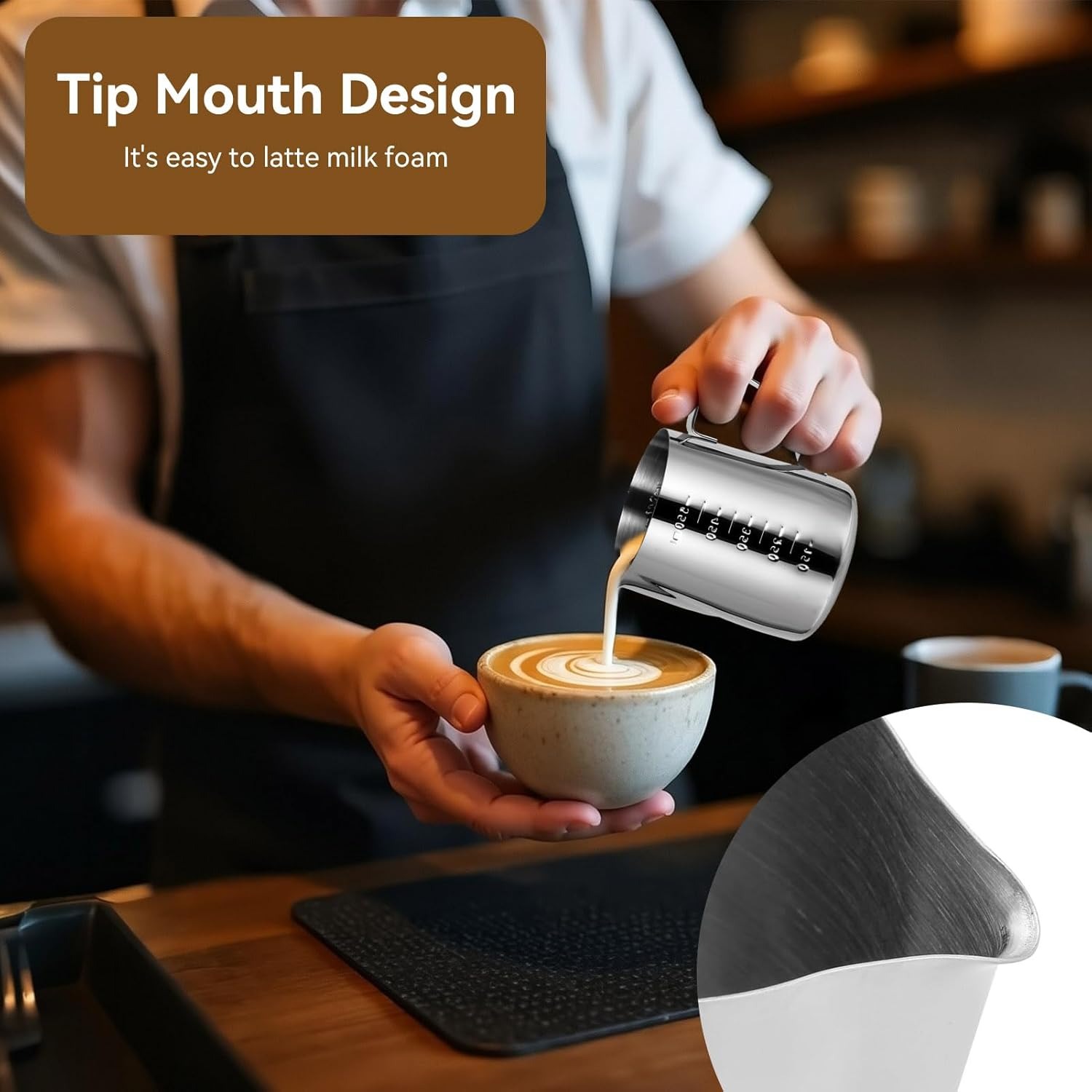 إبريق رغوة الحليب من الفولاذ ا - مراجعة Barista Milk Jug وسعره