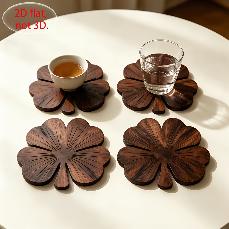 4 قطع من حاملات الأكواب الخشبي - مراجعة Coffee Tea And Sugar Set وسعره