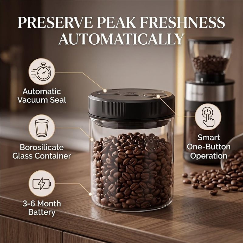 علبة قهوة زجاجية محكمة الإغلاق - مراجعة Coffee Tea Sugar وسعره