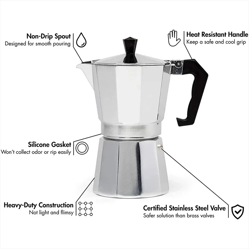 وعاء موكا ماكينة القهوة الإيطا - مراجعة Moka Pot Stove وسعره